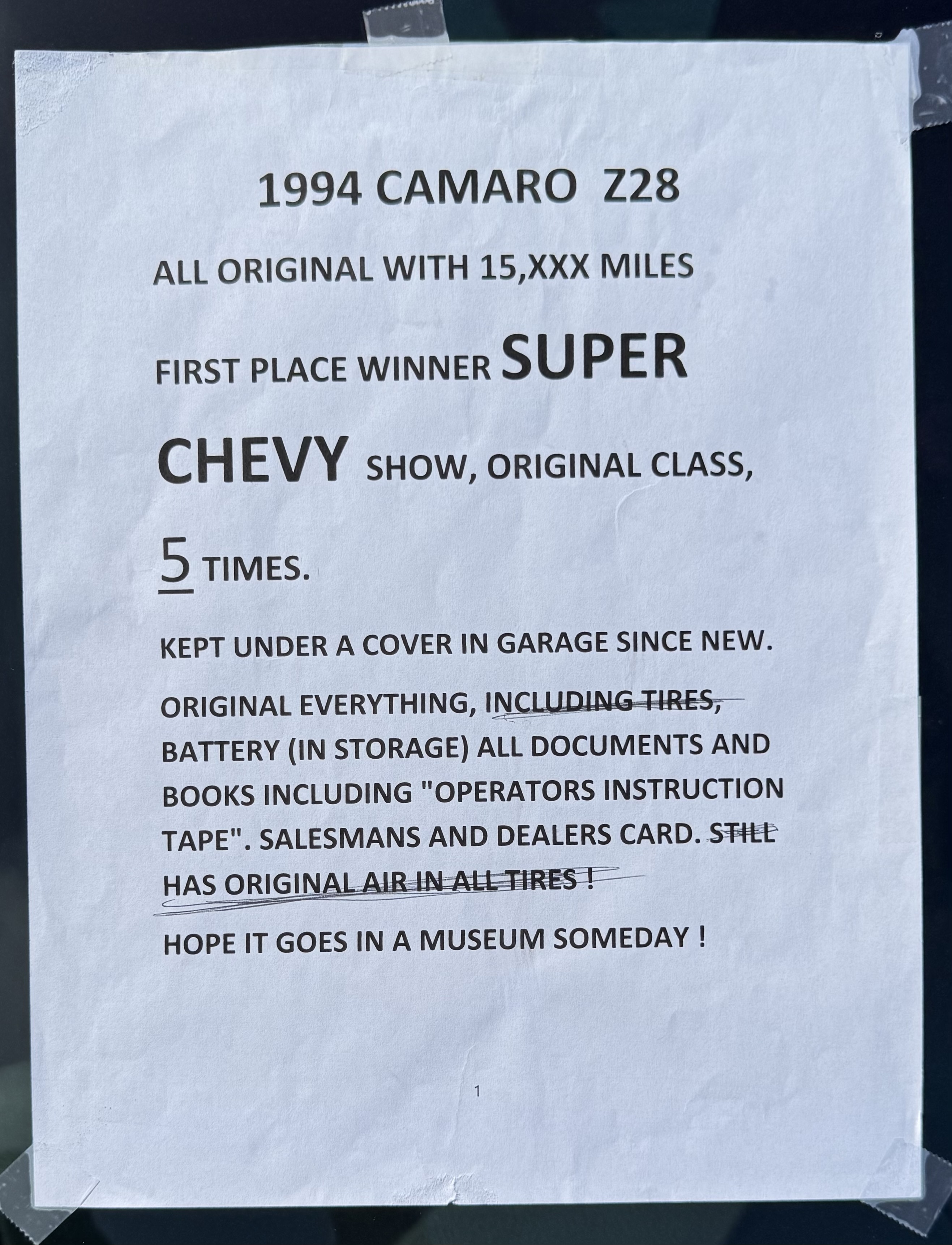 1994 Chevrolet Camaro — Lineage Image 8