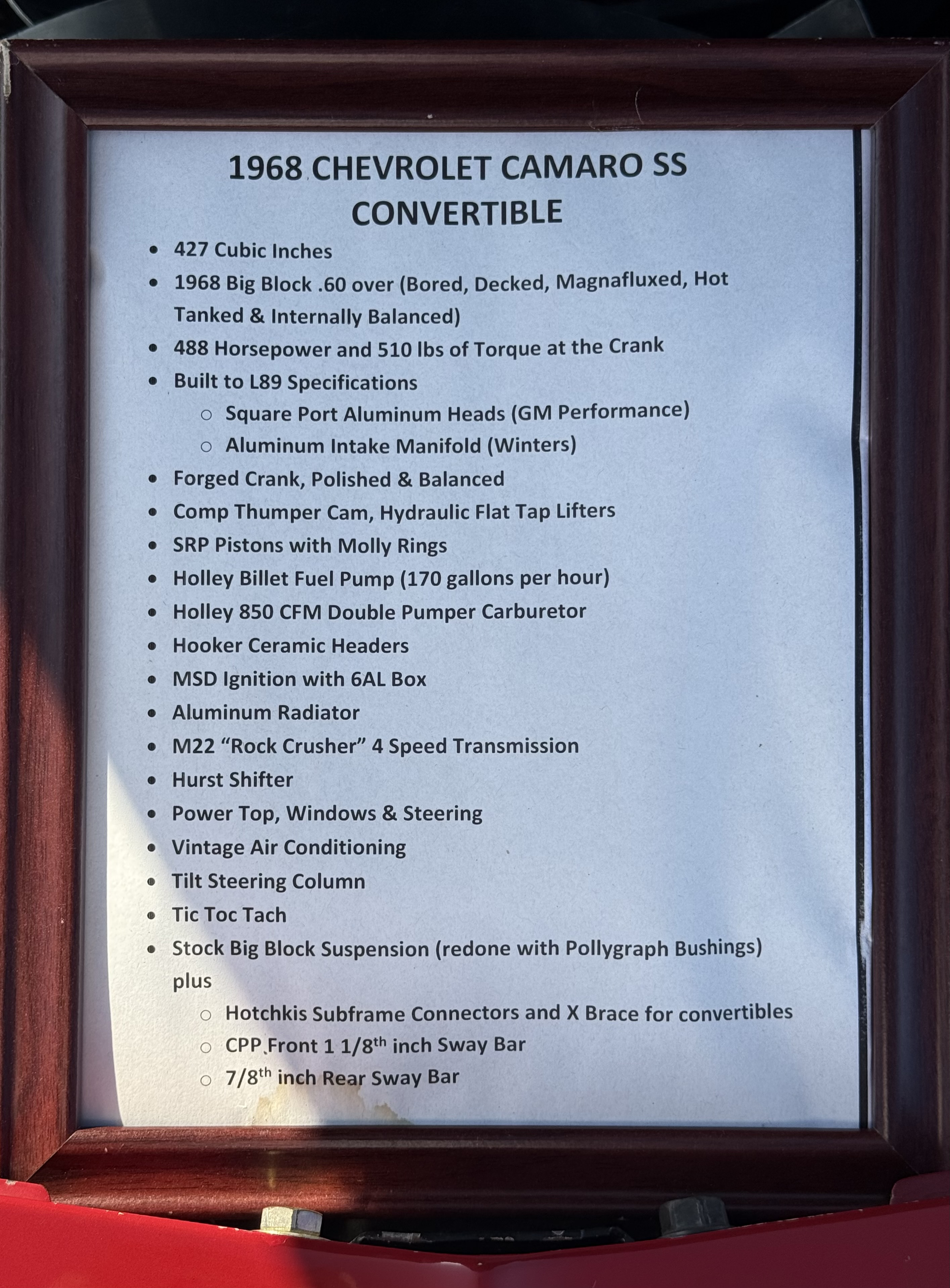 1968 Chevrolet Camaro — Lineage Image 3