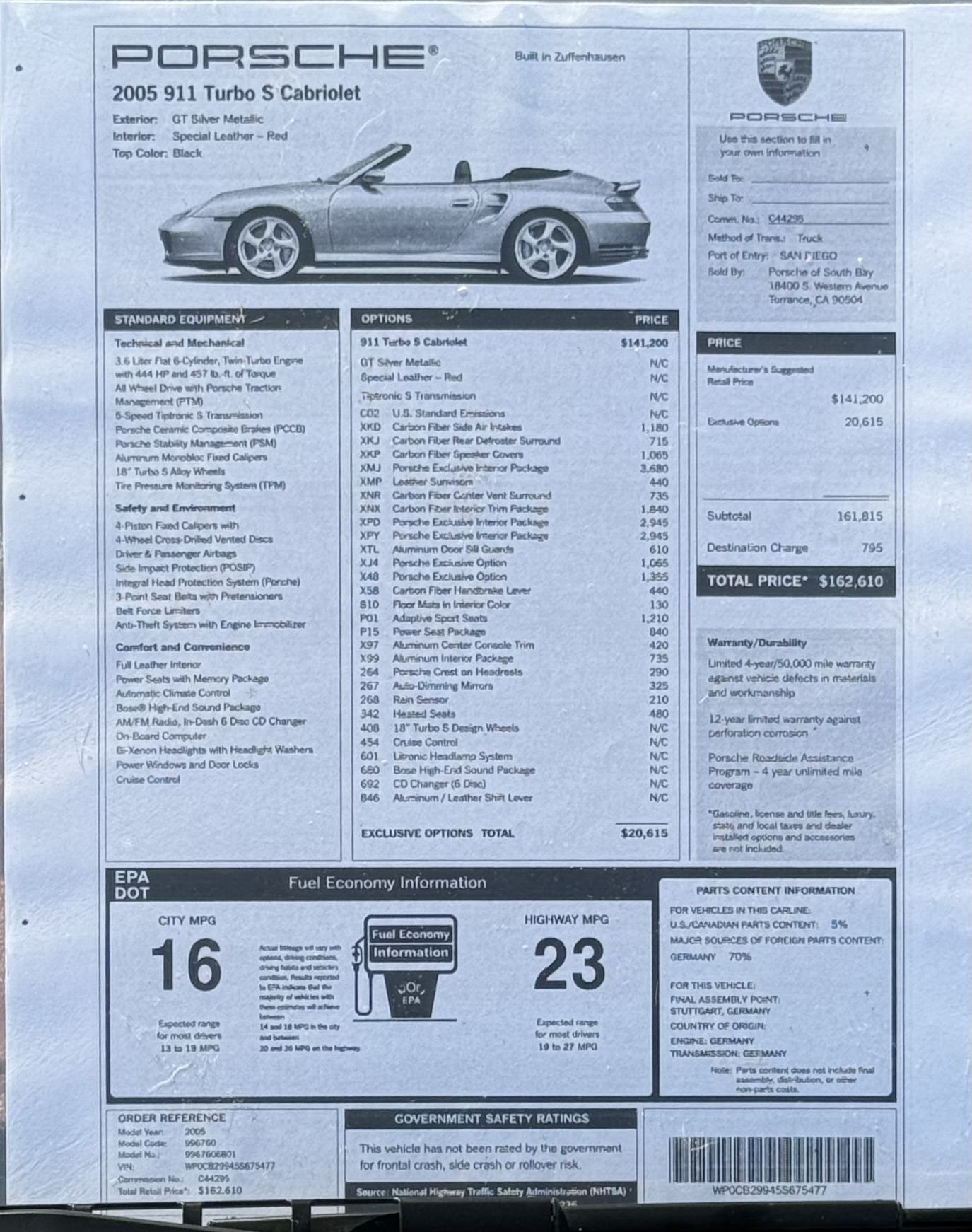 2005 Porsche 911 — Lineage Image 4