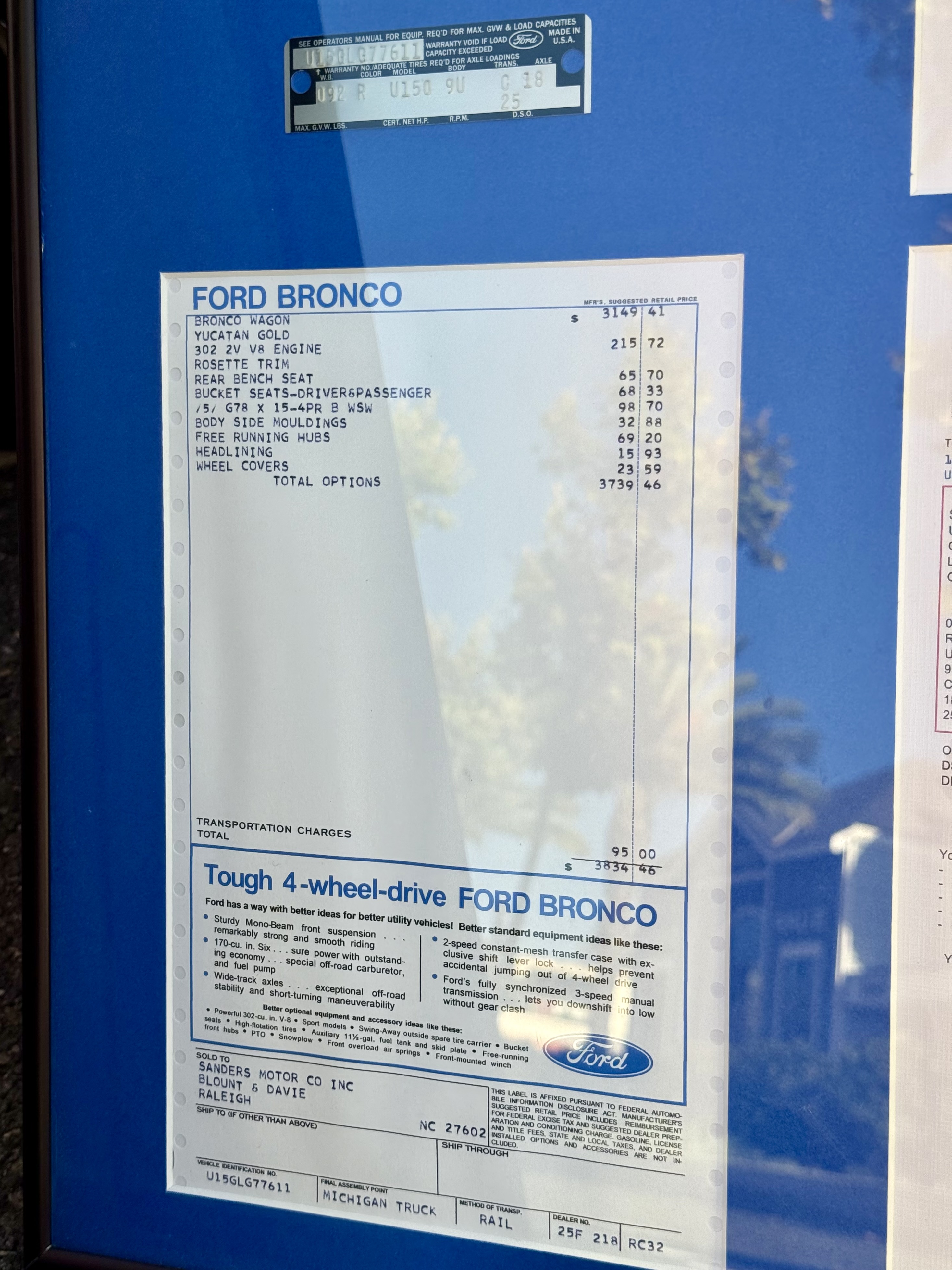 1970 Ford Bronco — Lineage Image 6