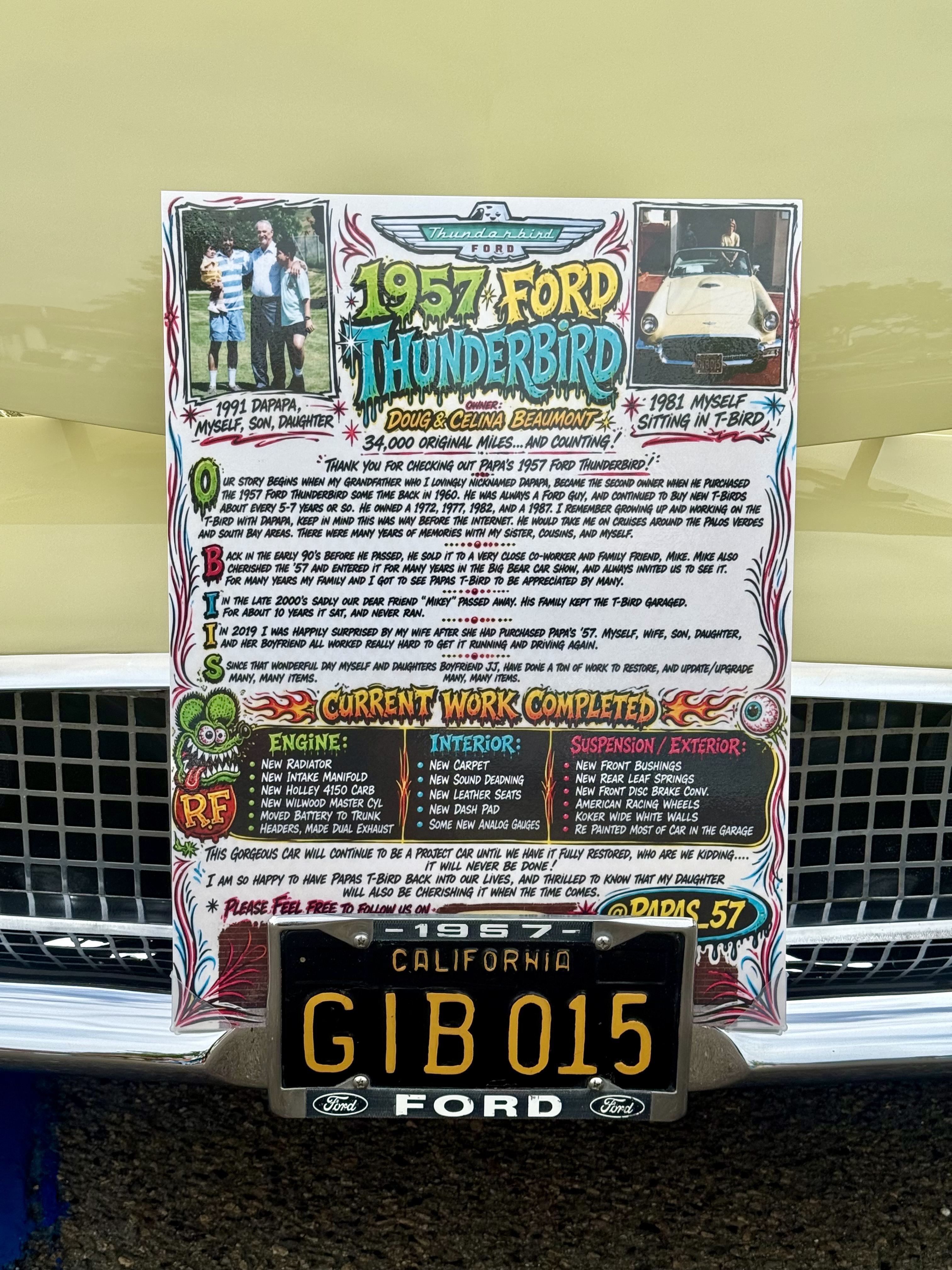 1957 Ford Thunderbird — Lineage Image 2